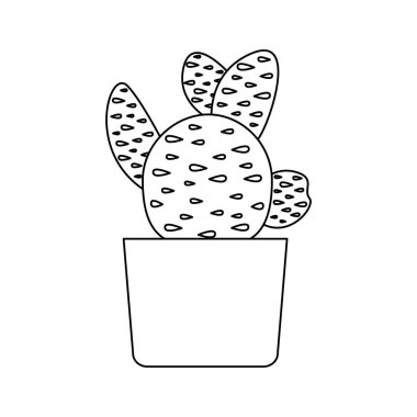 Pot vektör tasarımı içinde Kaktüs