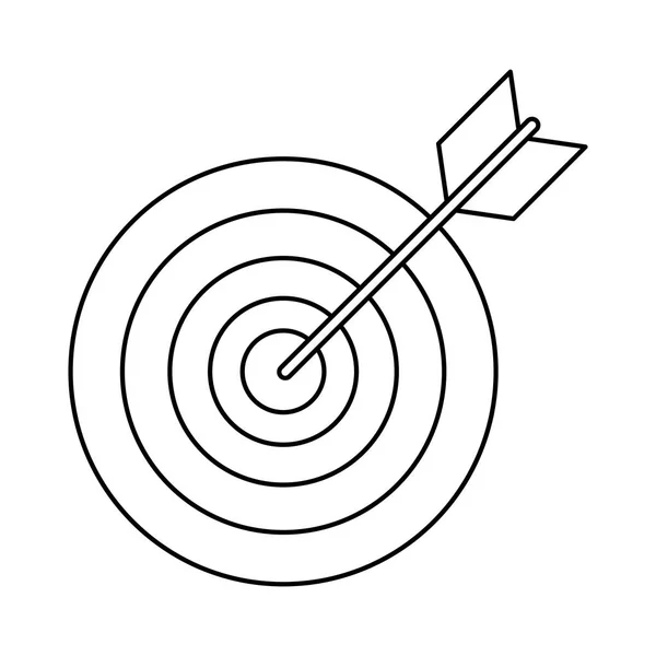 矢印の設計が付いている隔離されたターゲット — ストックベクタ