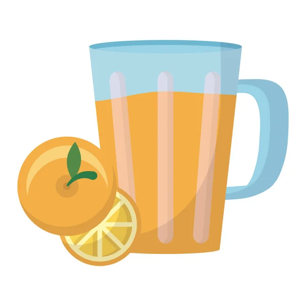 Diseño aislado del jugo de naranja — Vector de stock