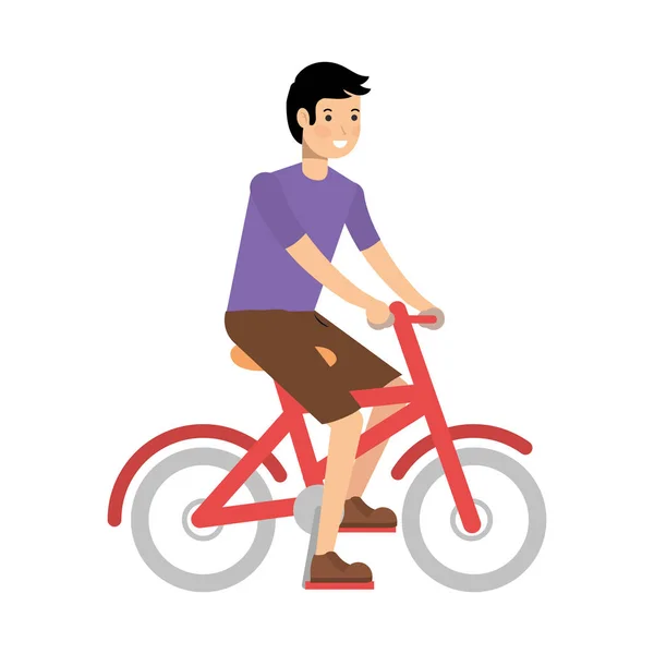 自転車に乗る男ベクトルデザイン — ストックベクタ