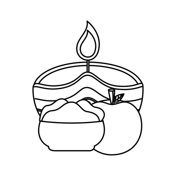Κερί του Onam γιορτή σχεδιασμό — Διανυσματικό Αρχείο