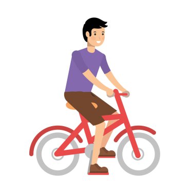 Motosiklet süren adam vektör tasarımı