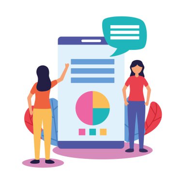 Takım çalışması simgesi vektör tasarımı ile Avatar kadın