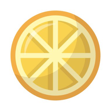 İzole portakal meyve vektör tasarımı