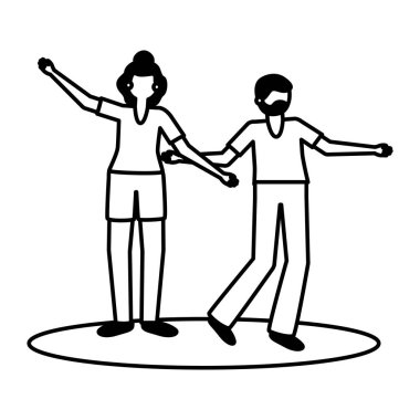 Kadın ve erkek avatar vektör tasarımı