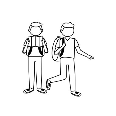 İzole gezgin erkek vektör tasarımı