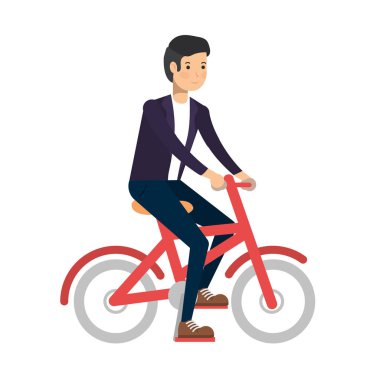 Motosiklet süren adam vektör tasarımı