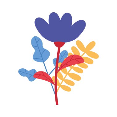 İzole çiçek süs tasarımı