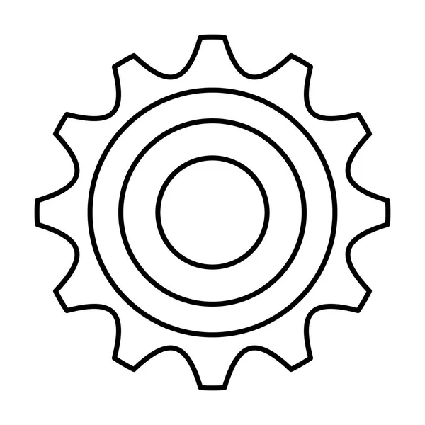 Isolated gear part design — Stock Vector