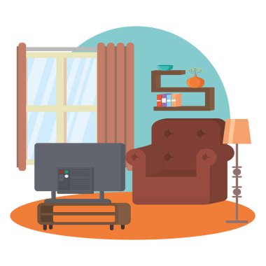 İzole tv cihazı vektör tasarımı