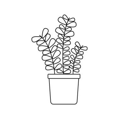 Ot vektör tasarımı içinde izole edilmiş bitki