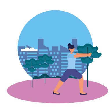 Kız yoga yapıyor vektör tasarımı poz