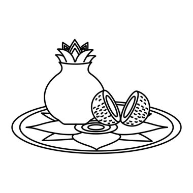 Onam kutlama tasarımı Kil pot