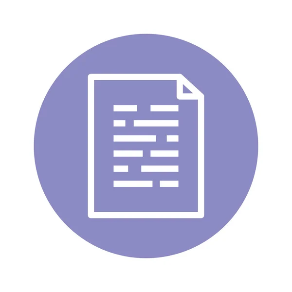 Papper dokument fil isolerad ikon — Stock vektor