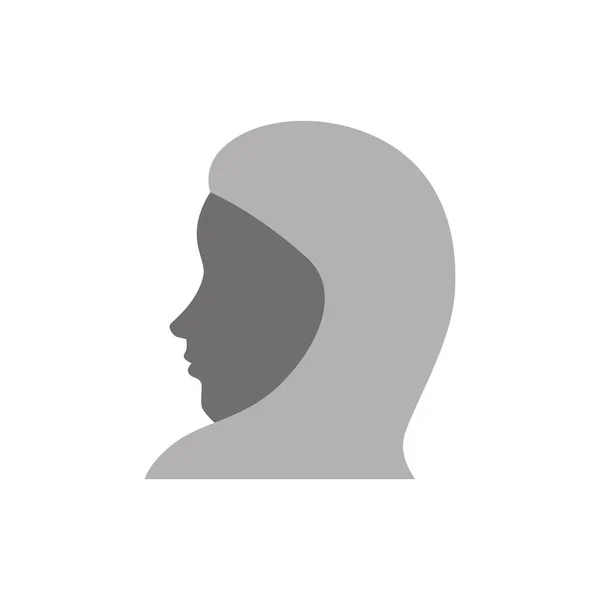 Profil av islamisk kvinna med traditionell burka — Stock vektor
