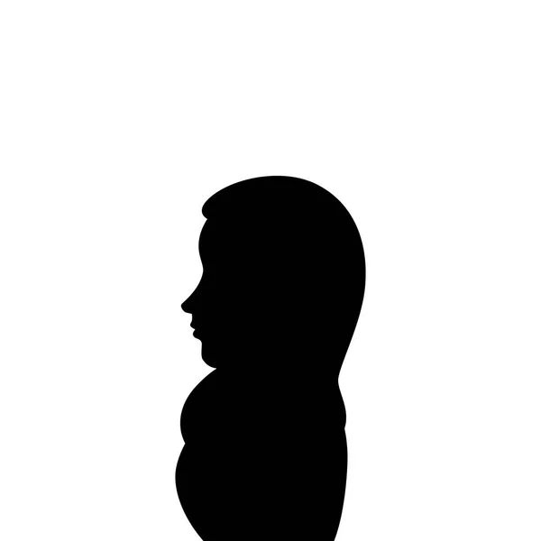 Silhouette of islamic woman with traditional burka — Stock Vector