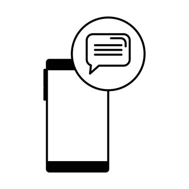 Konuşma baloncuklu akıllı telefon aygıtı