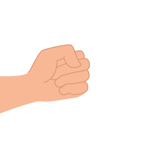 Рука человека кулак власти значок — стоковый вектор