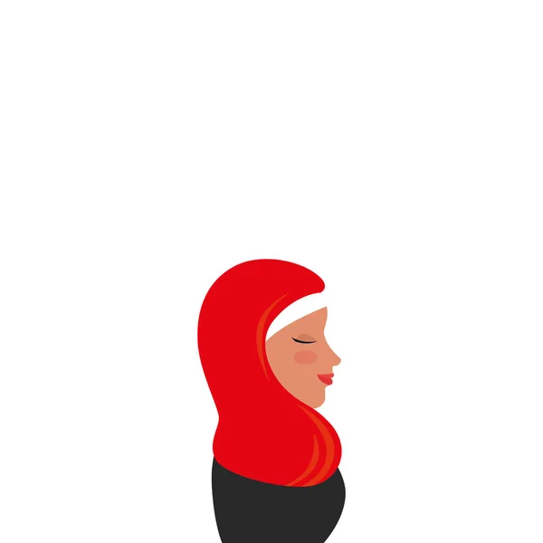 Perfil de mujer islámica con burka tradicional — Archivo Imágenes Vectoriales
