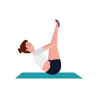 şilte de pilates pozisyonu pratik güzellik kadın