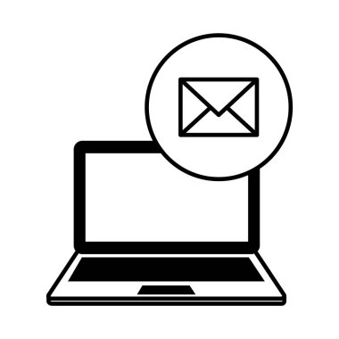 zarf e-posta ile dizüstü bilgisayar