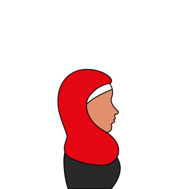 geleneksel burka ile İslam kadın profili
