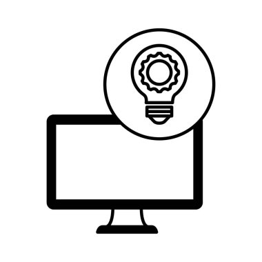 Ampul ışığı olan masaüstü bilgisayar aygıtı