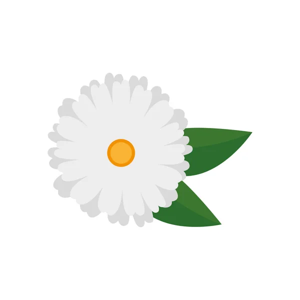 Krásná květina s ozdobnou zahradní ikonou — Stockový vektor