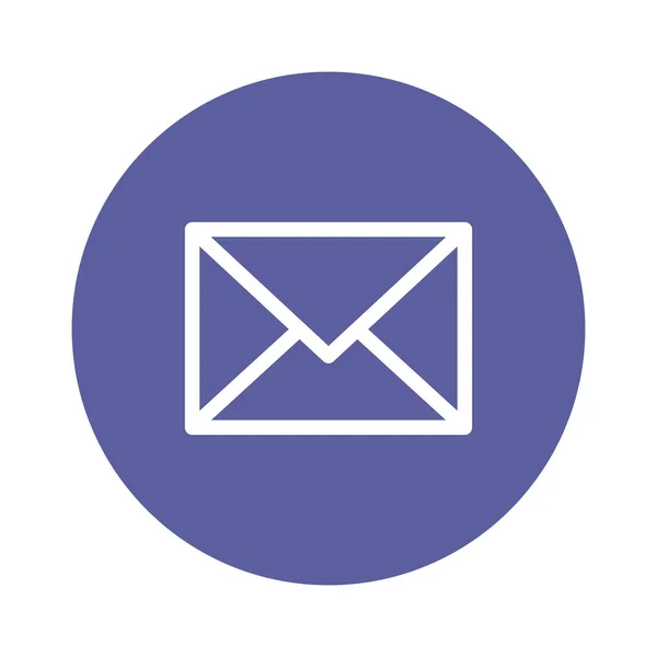 Busta messaggio di posta icona isolata — Vettoriale Stock