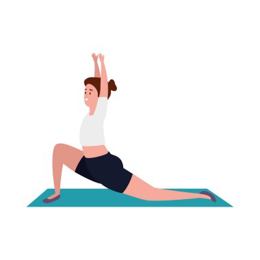 şilte de pilates pozisyonu pratik güzellik kadın