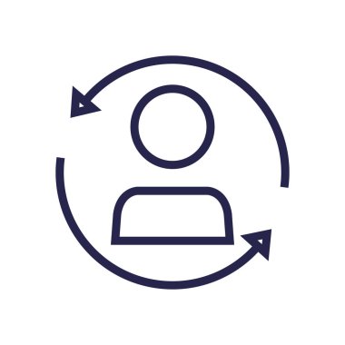 etrafında ok ile kullanıcı avatar