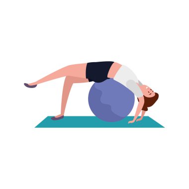 şilte balon ile pilates pratik güzellik kadın