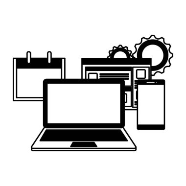 web sayfası ve akıllı telefon ile dizüstü bilgisayar