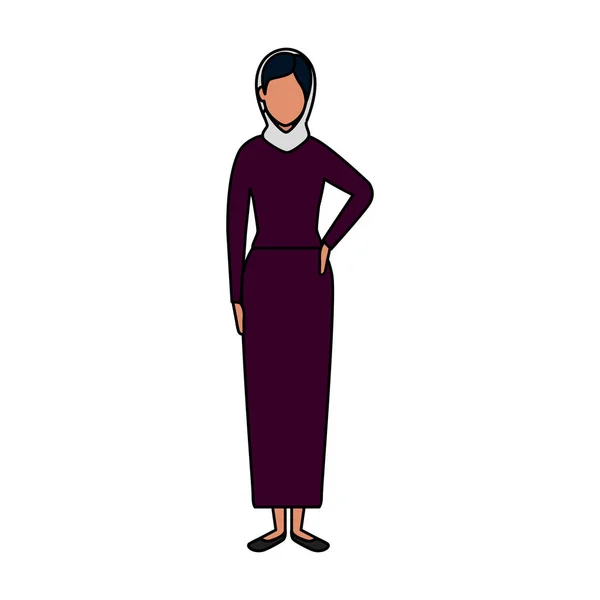 Islamic woman with traditional burka — Stock Vector