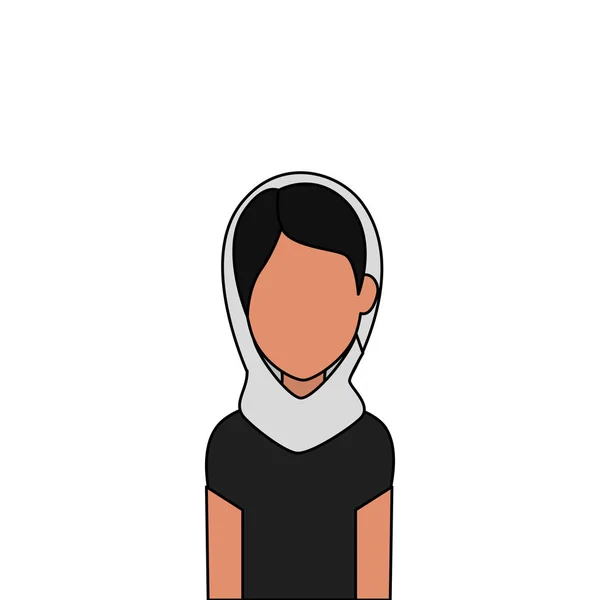 Femme islamique avec burka traditionnelle — Image vectorielle