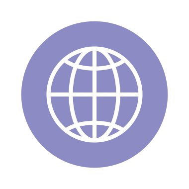 küre gezegen tarayıcı izole simgesi