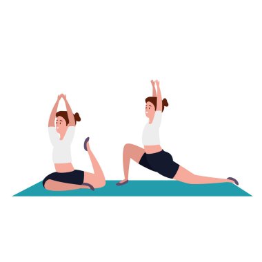 şiltede pilates pozisyonu pratik güzellik kızlar