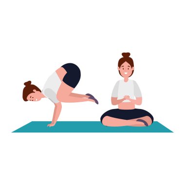 şiltede pilates pozisyonu pratik güzellik kızlar