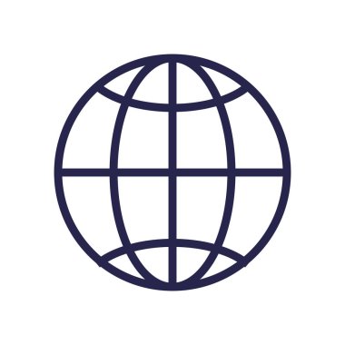 küre gezegen tarayıcı izole simgesi