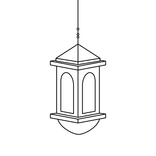 Ramadan kareem lantern hanging icon — Stock Vector