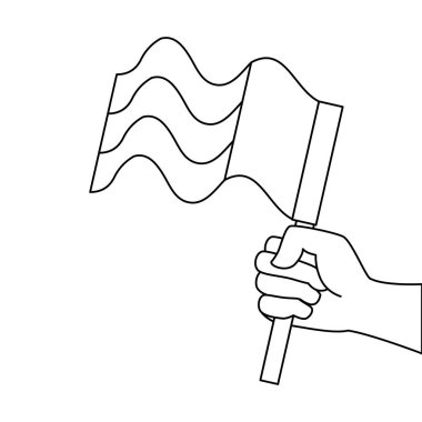 kutup sallayarak Birleşik Arap Emirlikleri bayrağı ile el