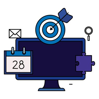 takvim ve hedef ile masaüstü