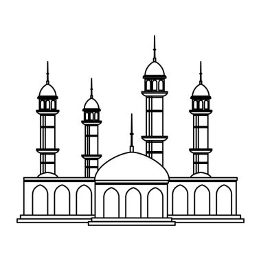 cami bina saray izole simgesi