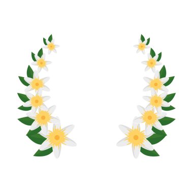 çiçek ve yapraklar çelenk bahçe dekorasyonu