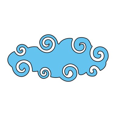 Yalıtılmış bulut vektör tasarımı