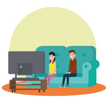 Oturma odası vektör tasarımı