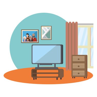 İzole tv cihazı vektör tasarımı