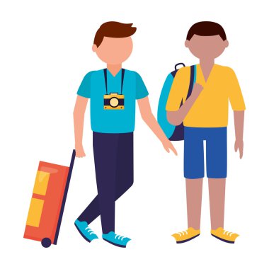 İzole gezgin erkek vektör tasarımı