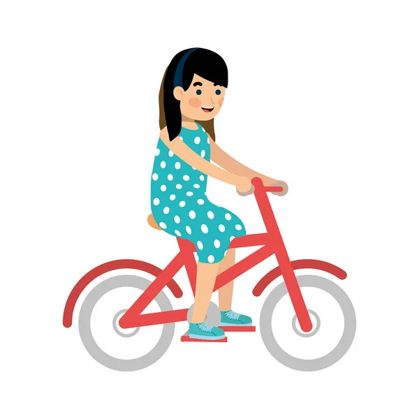 Femme équitation vélo vecteur conception — Image vectorielle
