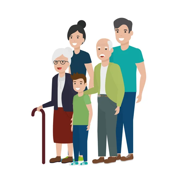 Isolated family members vector design — Stock Vector